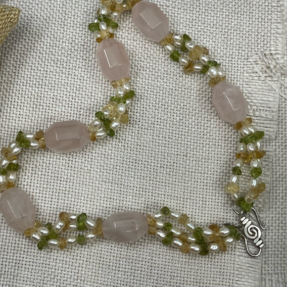 Vintage Ross-Simons Multi-Gemstone and White Pearl Necklace 16" - Picture 13 of 17